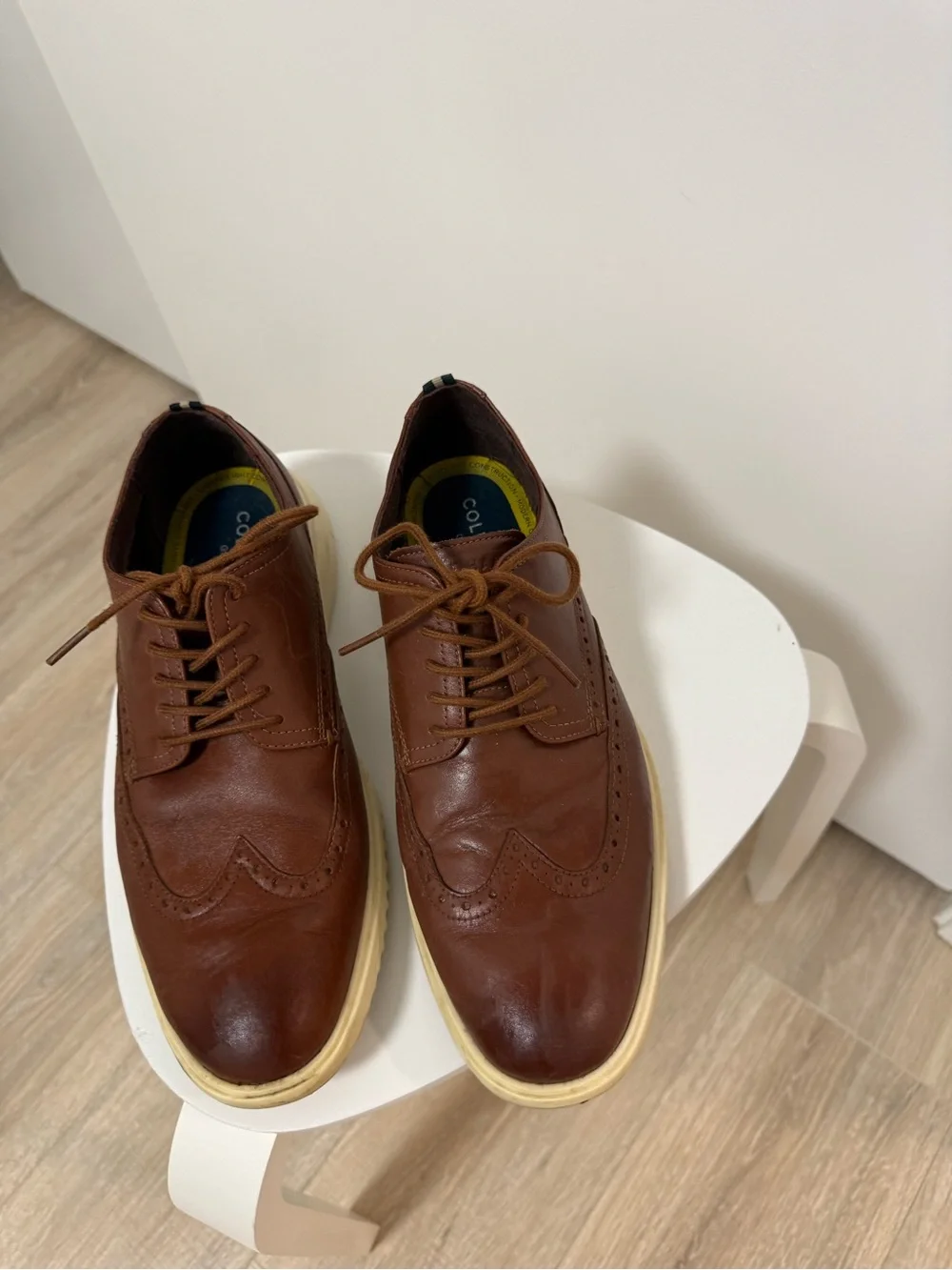 Cole Haan GrandØS Men’s Brown Leather Wingtip Oxford Shoes Size 10